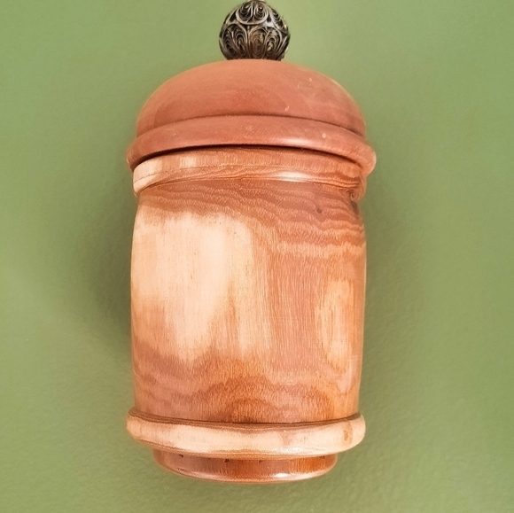 Hand Made Vintage Metal & Wood Pet Urn - Picture 5 of 7